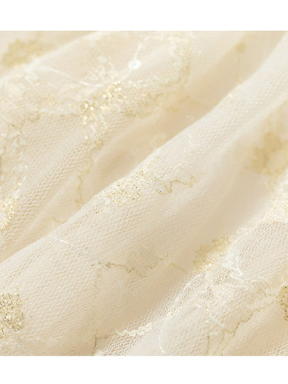 Vintage Court Chiffon Lace Cover-Up【s0000017244】