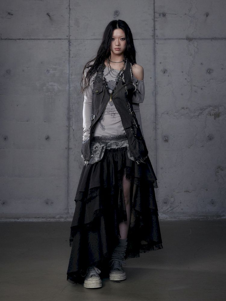 Fake Two Piece Heavy Layered Cake Skirt【s0000013476】