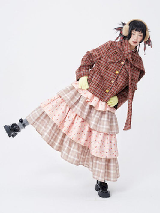 Niche girls tweed bustier skirt【s0000005581】