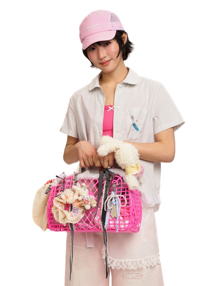 Plaid Irregular Rhinestone Plaid Lace Shirt【s0000012491】