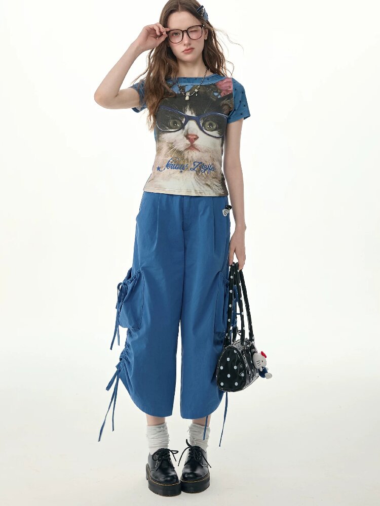 Lazy Summer Drawstring Casual Pants【s0000017263】