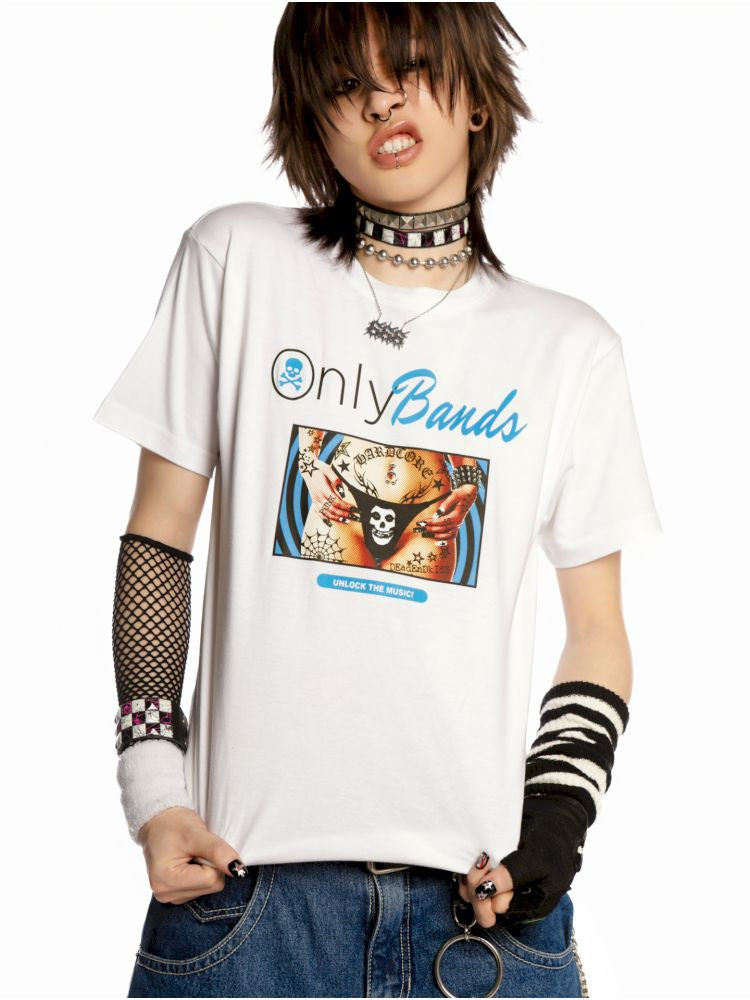 Y2K Street Unisex Peplum Shoulder T-Shirt【s0000013604】