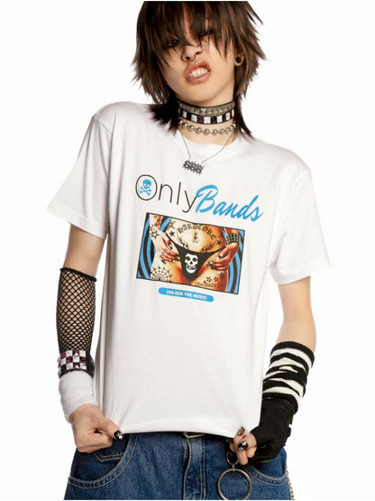 Y2K Street Unisex Peplum Shoulder T-Shirt【s0000013604】