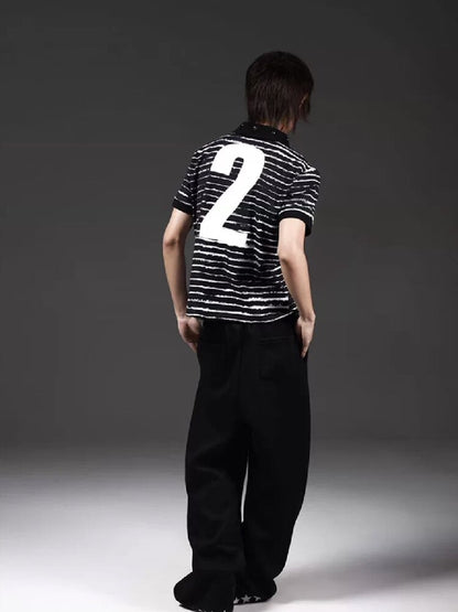 Thorn Letter Rhinestone Polo Shirt【s0000018268】