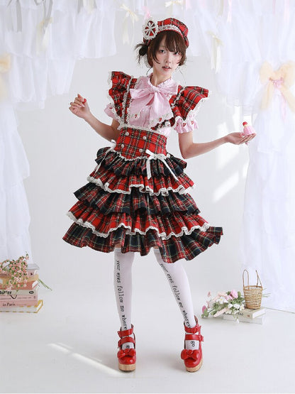 Red Retro Lolita Puffy Skirt【s0000016561】