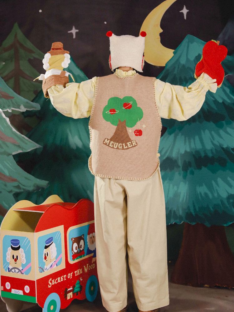 Apple Earth Toast Khaki Knit Vest【s0000005688】