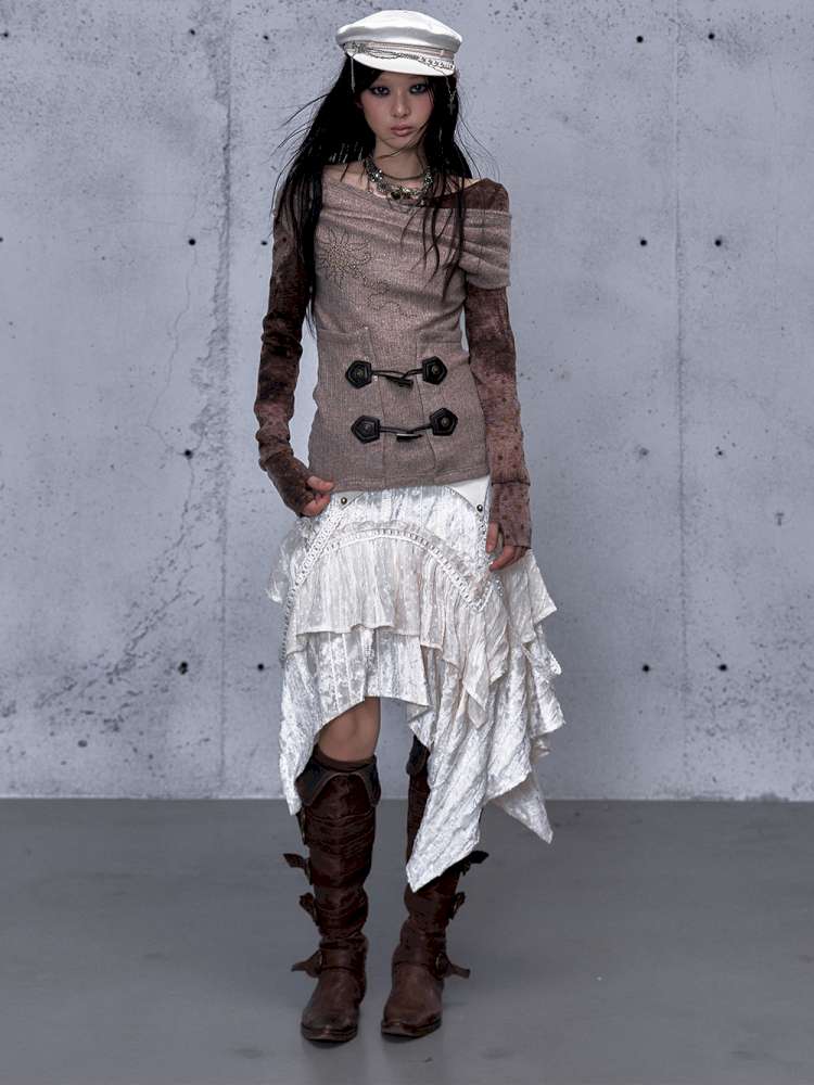 Wasteland Vintage Patchwork Knit Top【s0000014933】