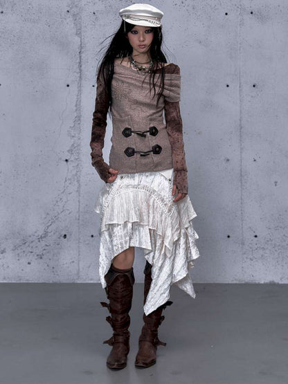 Wasteland Vintage Patchwork Knit Top【s0000014933】