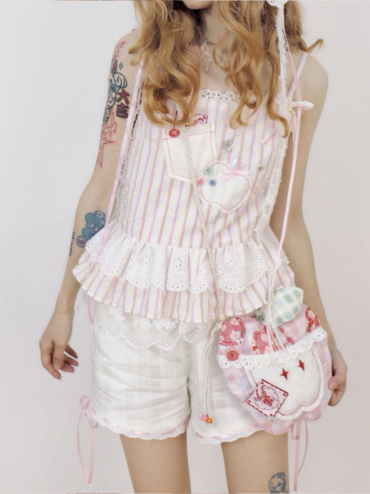 Splicing Shoulder Crossbody Apple Bag【s0000012371】