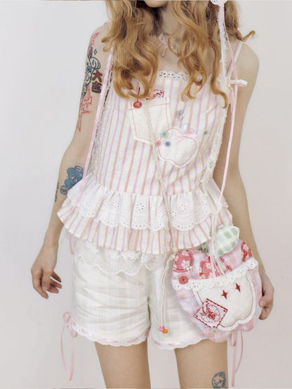 Splicing Shoulder Crossbody Apple Bag【s0000012371】