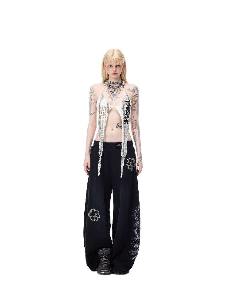 Star Embroidery Halter Top【s0000017725】
