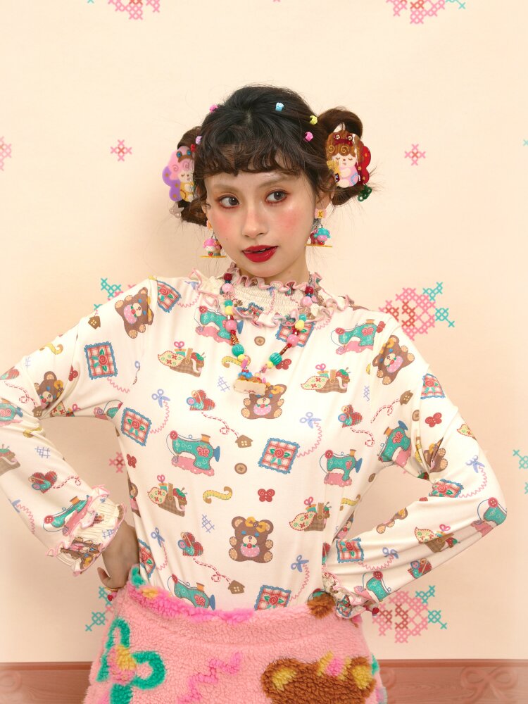 Cable Lace Collar Stretch Cotton【s0000015564】