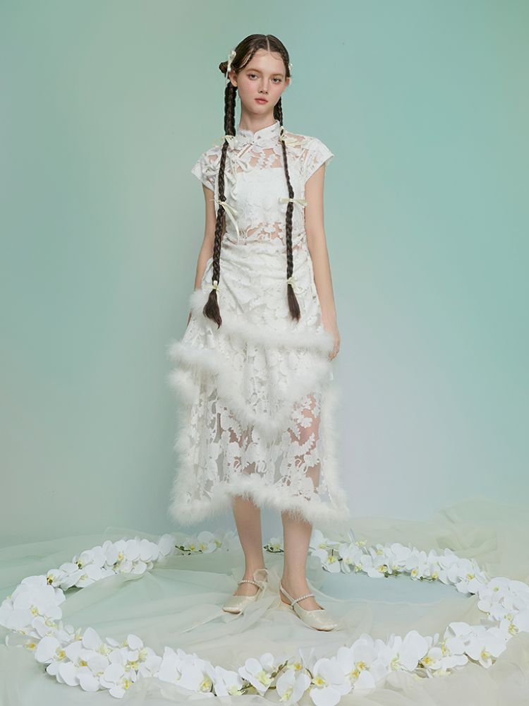 Burnt Flower Slim Temperament Set【s0000013593】