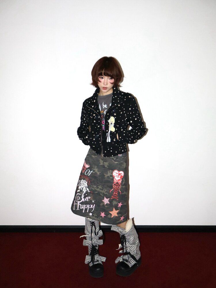 Illustration Short Shoulder Sweatshirt【s0000018664】