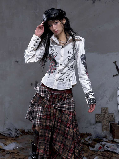 Slim-Fit Long-Sleeve Shirt Top【s0000014471】