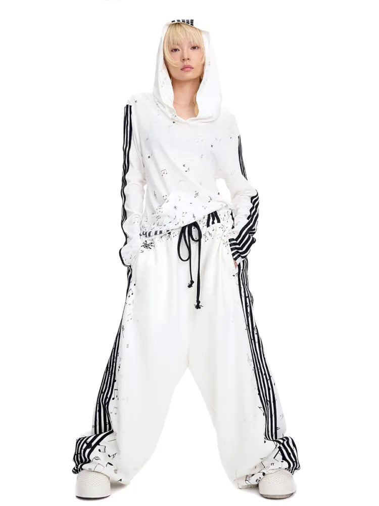 Sheet music notes Printed sweatpants【s0000014099】