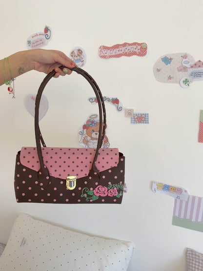 Polka Dot Frosted Jelly Tote Bag【s0000017505】