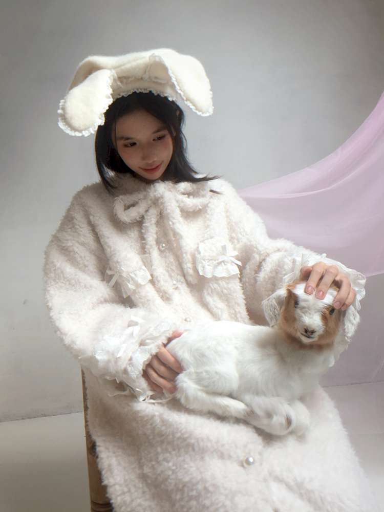 Rabbit-Eared Bendable Lace Beret【s0000014524】