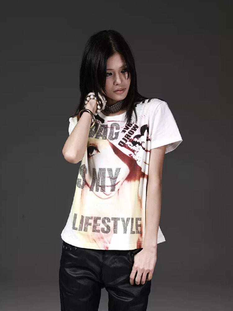Millennium Rhinestone T-Shirt【s0000018265】