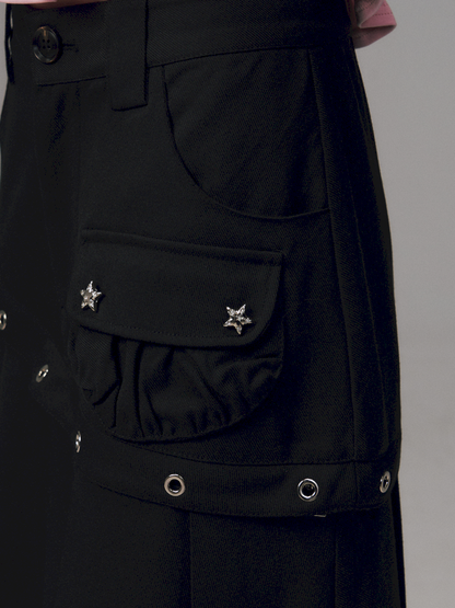 Two-Piece Pleated Skirt-Pants【s0000014456】