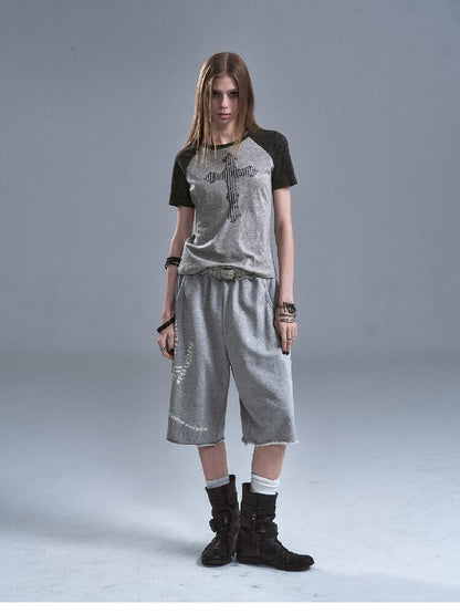 Silver Print Terry Sweatpants【s0000016632】