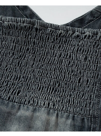 Court Embroidered Denim Mermaid Dress【s0000016983】