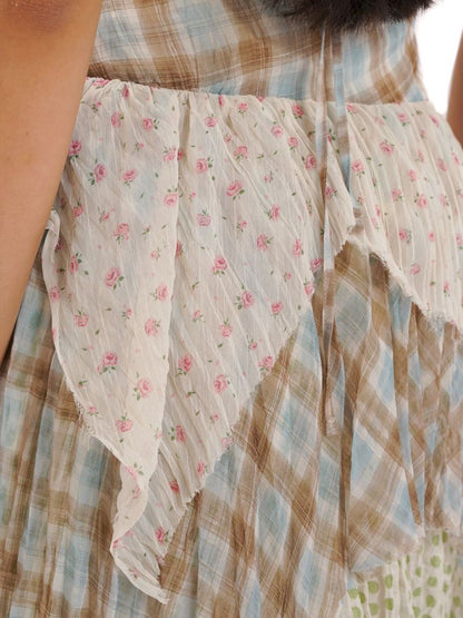 Layered hem irregular halter dress【s0000013449】