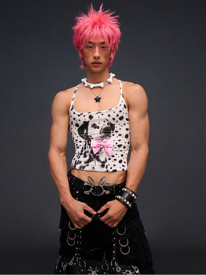 Dalmata Print Camisole Bow Tag【s0000017292】