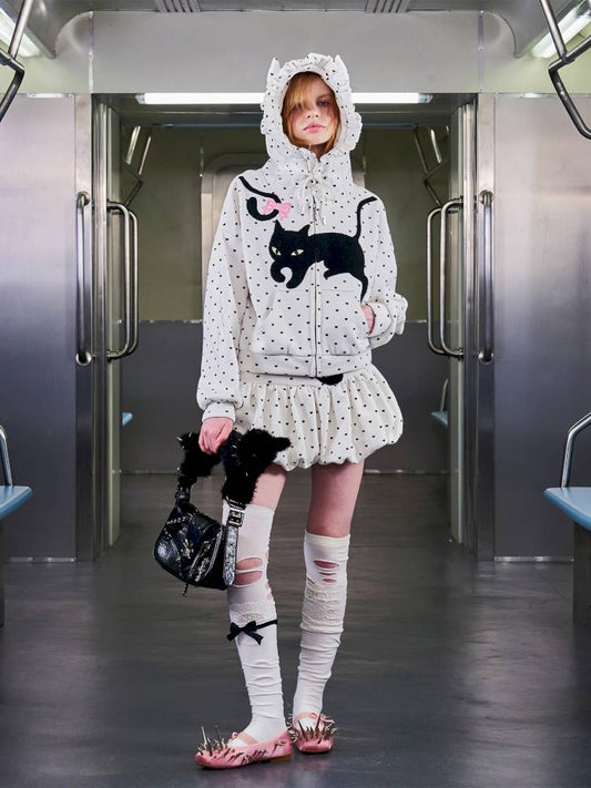 Cat Tail Embroidered Pumpkin Skirt【s0000014423】