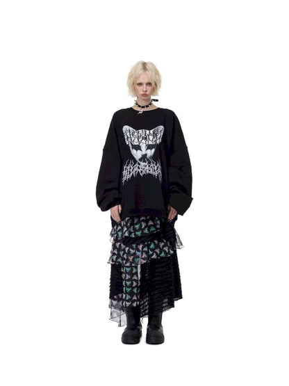 Black Metal Mesh Star Skirt【s0000015125】