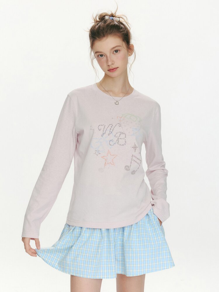 Berry Waltz Printed Thin T-Shirt【s0000015673】