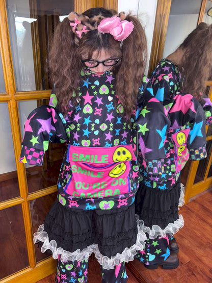 Y2K Dopamine Loose Fleece Long Sleeve Top【s0000014634】