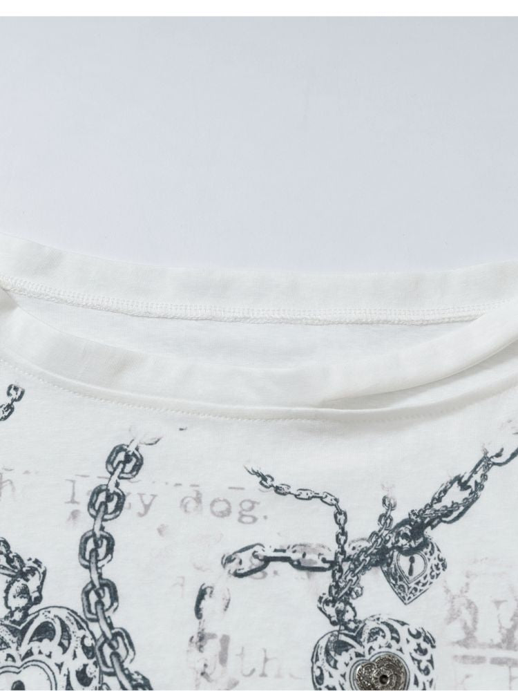 One-shoulder long-sleeved T-shirt【s0000013468】