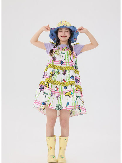 Bear Print Polka Dot Petal Hat【s0000016707】