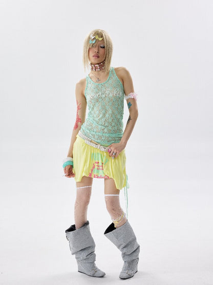 Two Piece Single Shoulder T Shirt【s0000017645】