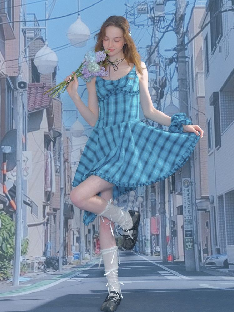 rregular Hem Halter Dress【s0000012224】