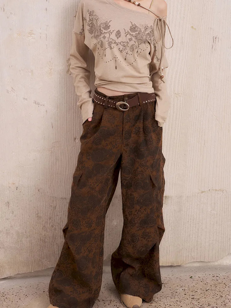 Pocket Structured Relaxed Straight-Leg Workwear Pants【s0000014071】
