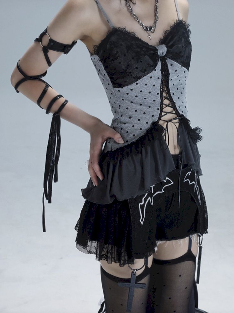 Hollow Out Splicing Ayahuasca Camisole Top【s0000013480】