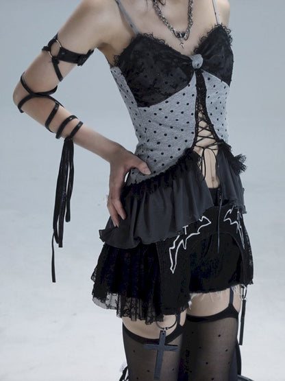 Hollow Out Splicing Ayahuasca Camisole Top【s0000013480】