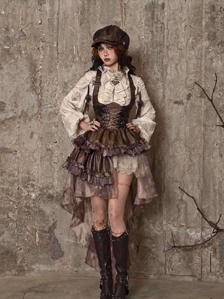 Chest Brace Strappy Trailing Skirt【s0000005226】