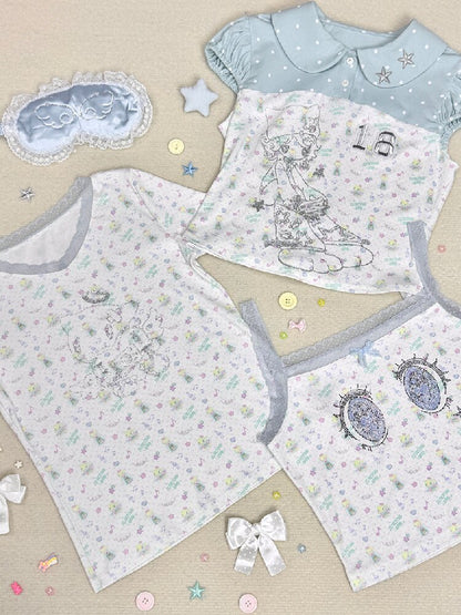 Playful Cartoon Eye Lace Camisole【s0000017475】