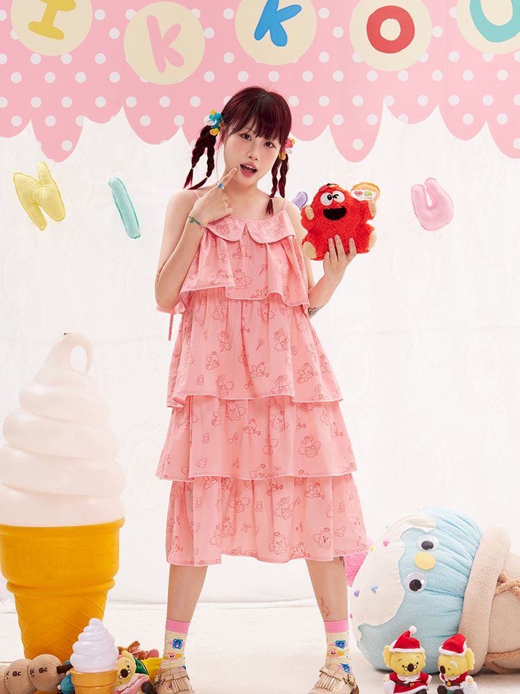 Animal Angel Pink Cake Halter Dress【s0000013192】
