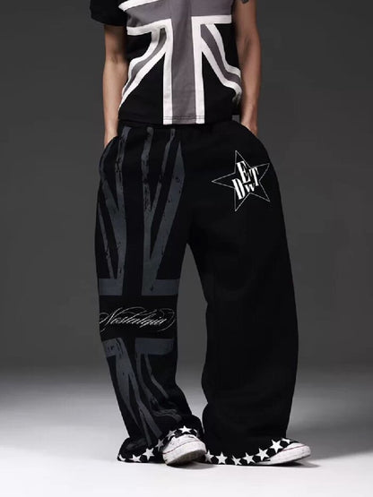 Flag Sub-Print Boxing Sweatpants【s0000018274】