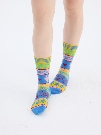 Geometric Knitwear Vintage Socks【s0000017701】