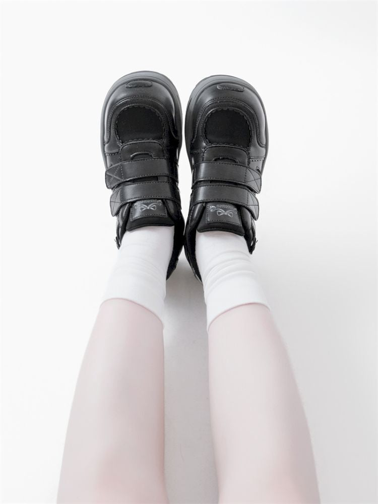 Lace-up thick-soled sneakers【s0000012963】