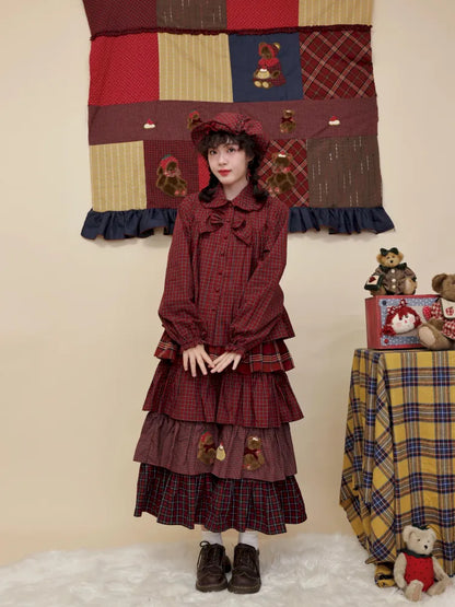 Bow-tie ruffled oversized shirt【s0000014172】