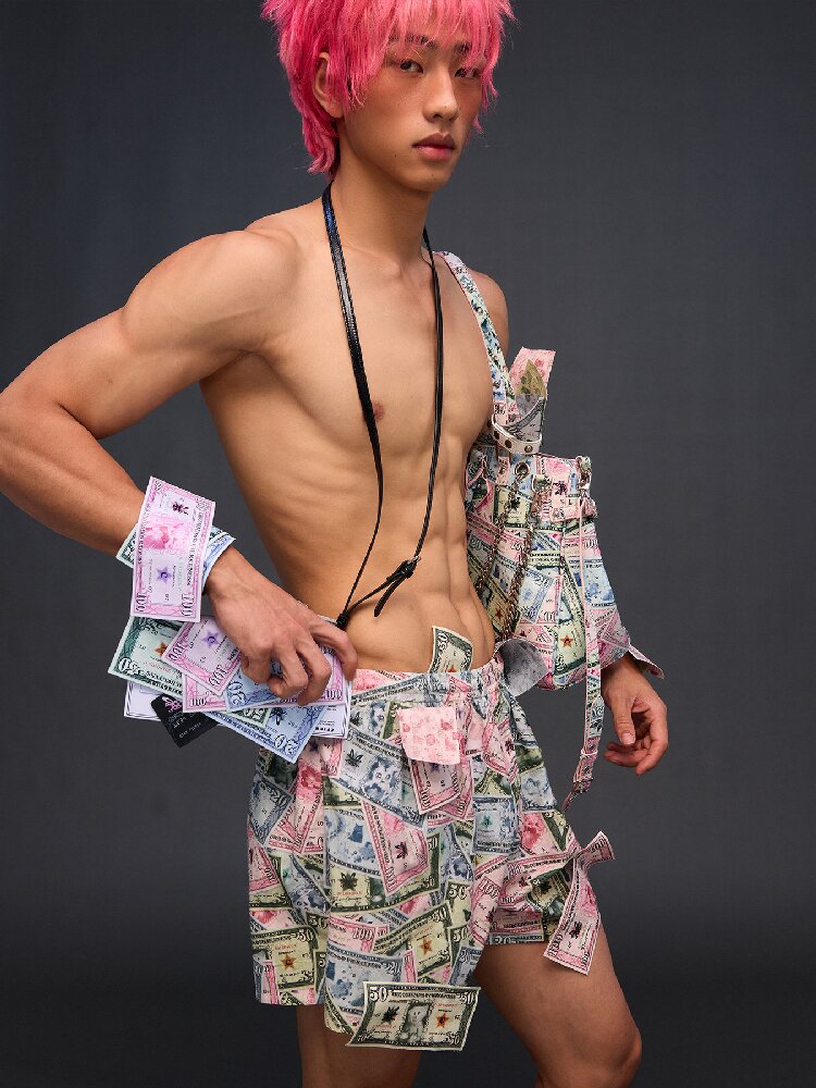 Printed Aro Pants Money Print T【s0000017032】