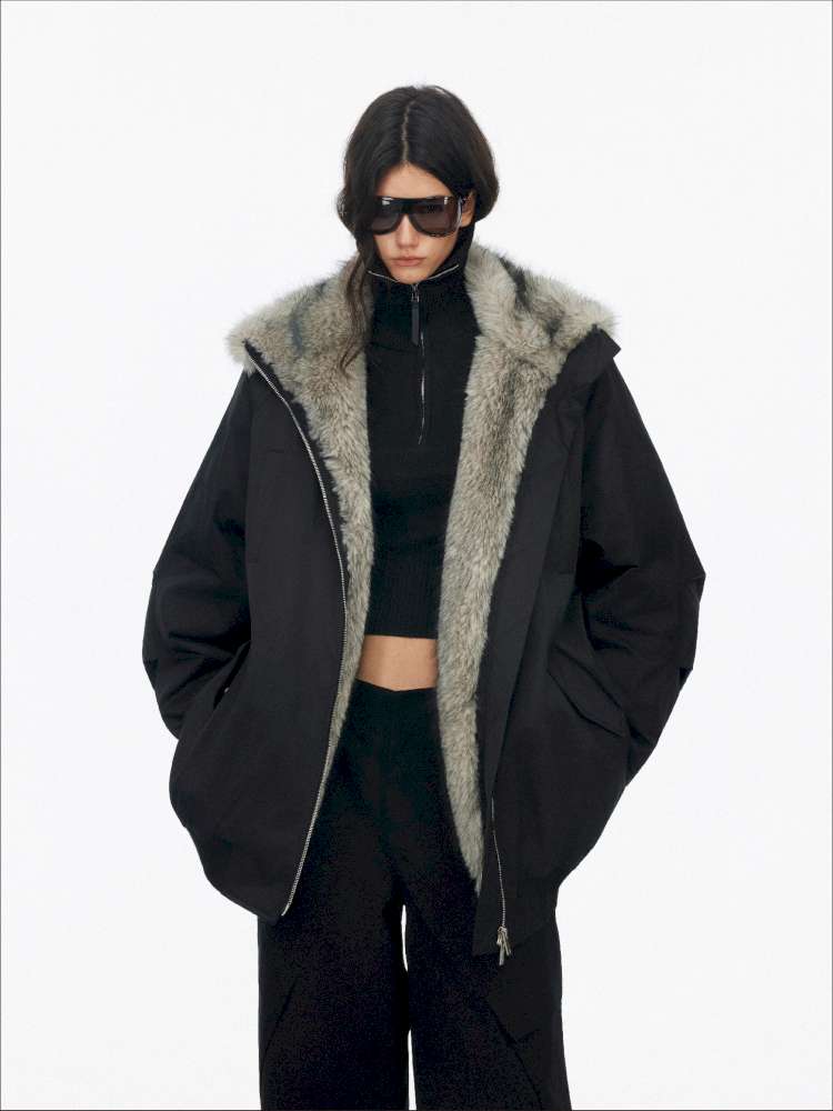 Plush Collar Warm Padded Jacket【s0000014872】