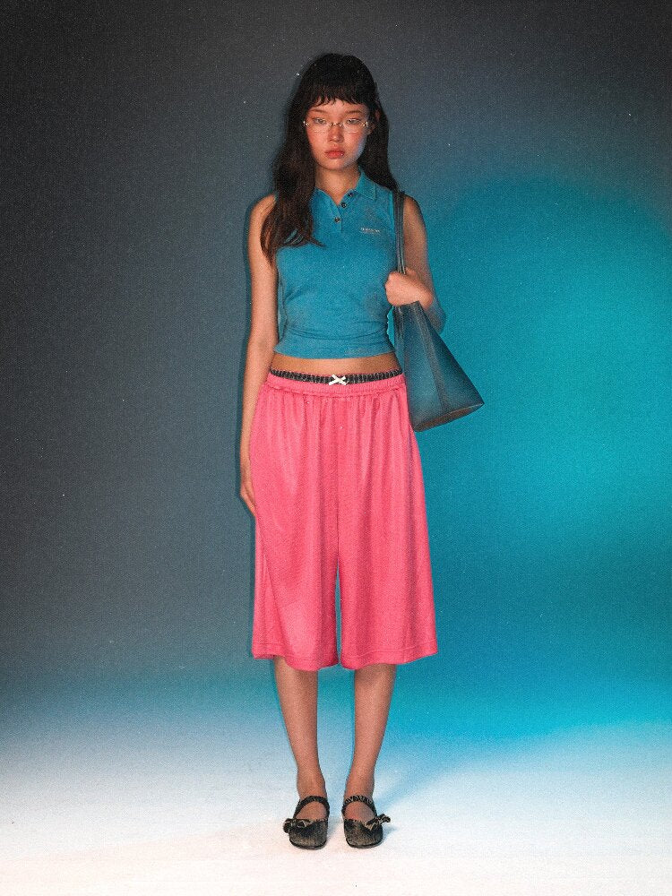 Fake Two-Piece Mesh Shorts Pants【s0000017421】