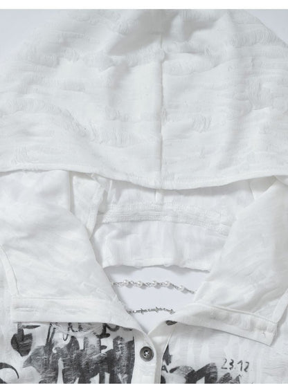 Backless Hooded Long Sleeve Bottom Top【s0000013469】